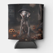 Rafraîchisseur Pour Canette Weimaraner Citrouilles Halloween effrayant (Devant)