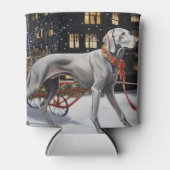 Rafraîchisseur Pour Canette Weimaraner Festin de Noël (Devant)
