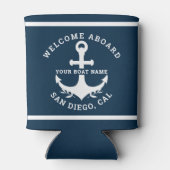 Rafraîchisseur Pour Canette Welcome Aboard Nautica Blue (Dos)