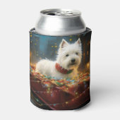Rafraîchisseur Pour Canette West Highland White Terrier Festif de Noël (Can devant)