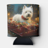 Rafraîchisseur Pour Canette West Highland White Terrier Festif de Noël (Dos)