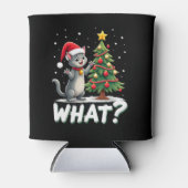 Rafraîchisseur Pour Canette What Funny Cat Pushing Christmas Tree Over Cat Xma (Devant)