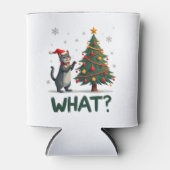 Rafraîchisseur Pour Canette What Funny Cat Pushing Christmas Tree Over Cat Xma (Devant)