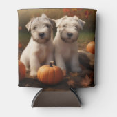 Rafraîchisseur Pour Canette Wheaten Terrier chiot Automne Citrouille délice (Devant)