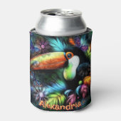 Rafraîchisseur Pour Canette Whimsical Abstract Toucan Bird Personalized (Can devant)