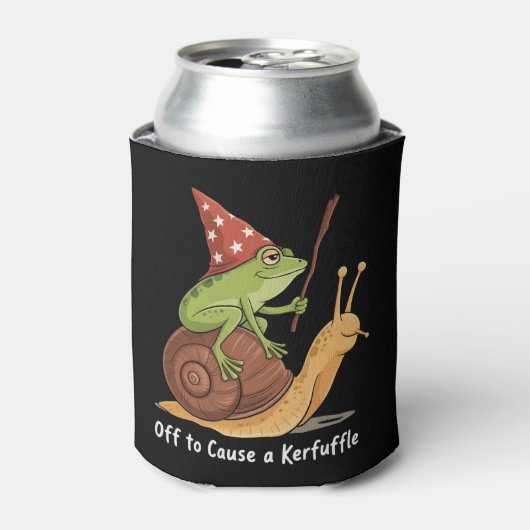 Rafraîchisseur Pour Canette Whimsical Frog Wizard Off to Cause A Kerfuffle  (Can devant)