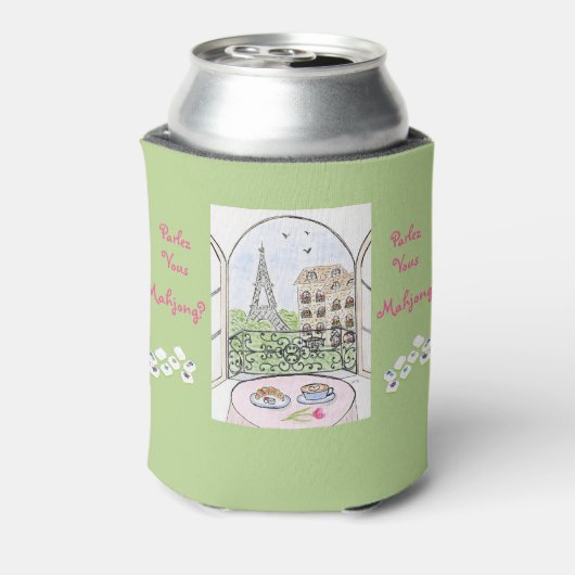 Rafraîchisseur Pour Canette Whimsical Paris and Eiffel Tower Parley MAHJONG (Can Dos)