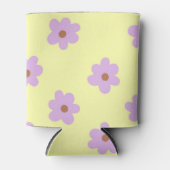 Rafraîchisseur Pour Canette Whimsical violet & Fleur Jaune Retro Gourme (Devant)