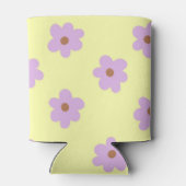 Rafraîchisseur Pour Canette Whimsical violet & Fleur Jaune Retro Gourme (Dos)