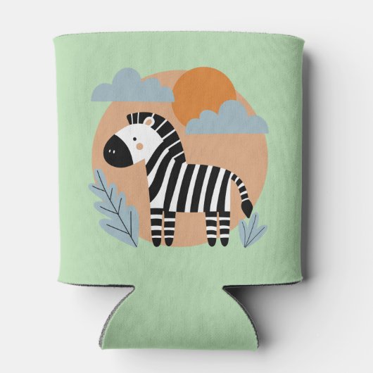 Rafraîchisseur Pour Canette Whimsical Zebra Scandinave Influencée (Dos)