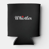Rafraîchisseur Pour Canette Whistler Canada Script Texte Maple Leaf Dark (Devant)