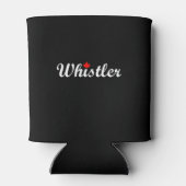 Rafraîchisseur Pour Canette Whistler Canada Script Texte Maple Leaf Dark (Dos)