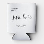 Rafraîchisseur Pour Canette White Nothing Fancy Just Love Wedding   (Devant)