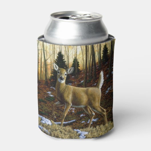 Rafraîchisseur Pour Canette Whitetail Deer Doe dans la forêt d'automne (Can devant)