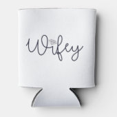 Rafraîchisseur Pour Canette Wifey moderne noir Script Diamond (Devant)