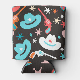 Rafraîchisseur Pour Canette Wild West, Revolvers Cowboy Motif.