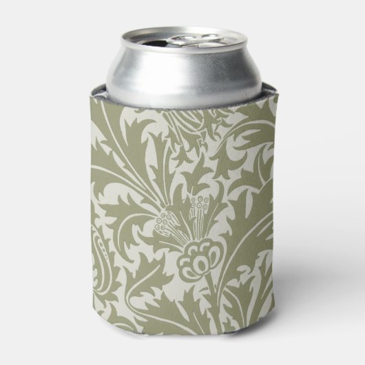 Rafraîchisseur Pour Canette William Morris Thistle Sage Green Motif (Can devant)