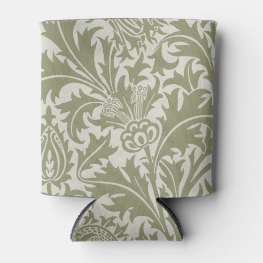 Rafraîchisseur Pour Canette William Morris Thistle Sage Green Motif (Devant)