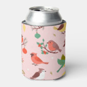 Rafraîchisseur Pour Canette Winter Christmas Birds Custom Name (Can devant)