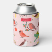 Rafraîchisseur Pour Canette Winter Christmas Birds Custom Name (Can Dos)