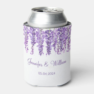 Rafraîchisseur Pour Canette Wisteria Purple fleur aquarelle Floral Mariage