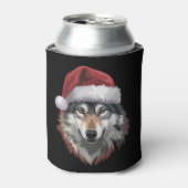 Rafraîchisseur Pour Canette Wolf Christmas Funny Xmas Gift Animal Lovers  (Can devant)