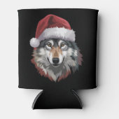 Rafraîchisseur Pour Canette Wolf Christmas Funny Xmas Gift Animal Lovers  (Devant)