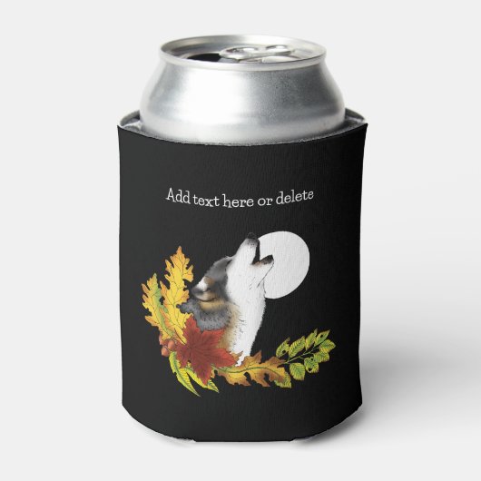 Rafraîchisseur Pour Canette Wolf Howling Moon (Can devant)