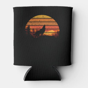 Rafraîchisseur Pour Canette Wolf vintage Sunset Retro Wolf