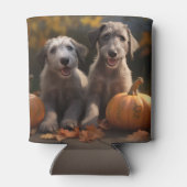 Rafraîchisseur Pour Canette Wolfhound Chiot Automne Citrouille de plaisir (Dos)