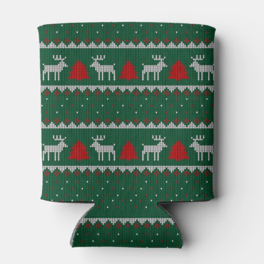 Rafraîchisseur Pour Canette Wonderland d'hiver, pin de rennes vert (Dos)