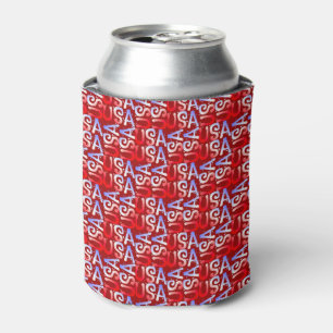 Rafraîchisseur Pour Canette Word Art USA Texte, BOIRE rouge PEUT COOLER