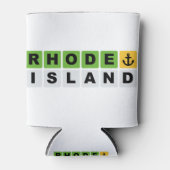 Rafraîchisseur Pour Canette Wordle de Rhode Island (Devant)