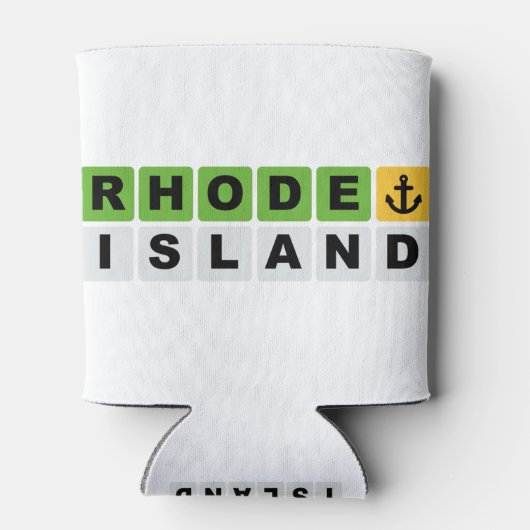 Rafraîchisseur Pour Canette Wordle de Rhode Island (Dos)