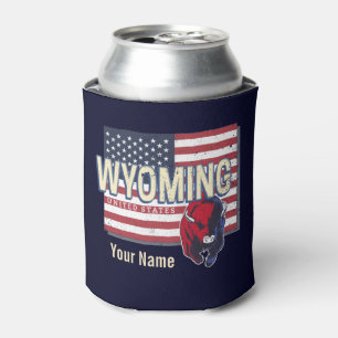 Rafraîchisseur Pour Canette Wyoming États-Unis Retro State Carte Vintage États