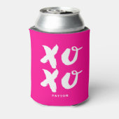 Rafraîchisseur Pour Canette XOXO Hugs & Bisses Brush Typographie Magenta (Can Dos)