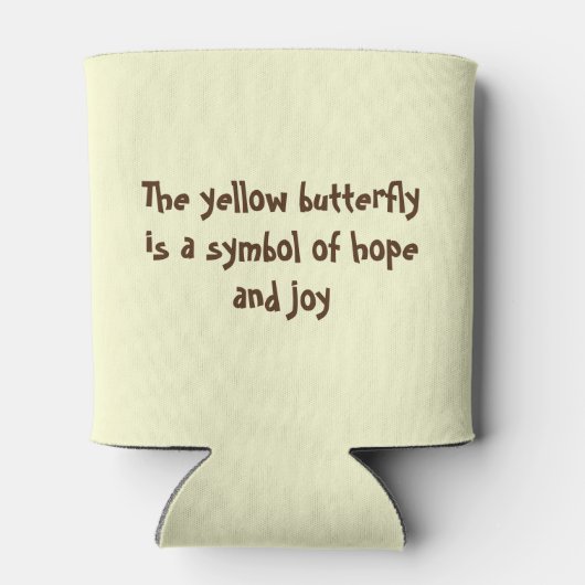 RAFRAÎCHISSEUR POUR CANETTE YELLOW BUTTERFLY IS A SYMBOL OF HAPPINESS AND NEW (Dos)