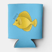 Rafraîchisseur Pour Canette Yellow tang fish cartoon illustration (Devant)