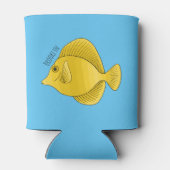Rafraîchisseur Pour Canette Yellow tang fish cartoon illustration (Dos)