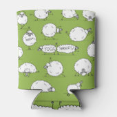 Rafraîchisseur Pour Canette Yoga Sheep : Whimsical Sketch Fun. (Dos)