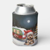 Rafraîchisseur Pour Canette Yorkshire Terrier Caravan Christmas Adventure (Can devant)