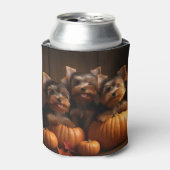 Rafraîchisseur Pour Canette Yorkshire Terrier Chiot Automne Citrouille délice (Can devant)