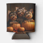 Rafraîchisseur Pour Canette Yorkshire Terrier Chiot Automne Citrouille délice (Devant)