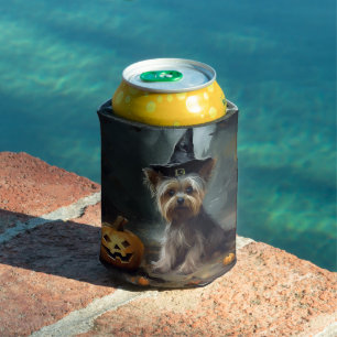 Rafraîchisseur Pour Canette Yorkshire Terrier Citrouilles Halloween Épouvantab