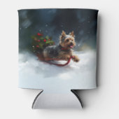 Rafraîchisseur Pour Canette Yorkshire Terrier neige de Noël hiver (Devant)