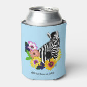 Rafraîchisseur Pour Canette Zebra Daisies bleu (Can devant)