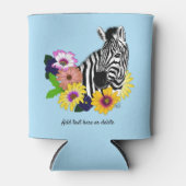 Rafraîchisseur Pour Canette Zebra Daisies bleu (Devant)