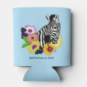 Rafraîchisseur Pour Canette Zebra Daisies bleu (Dos)