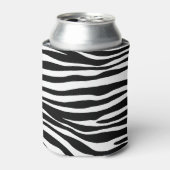 Rafraîchisseur Pour Canette Zebra Print, Zebra Stripes, Noir Et Blanc (Can devant)