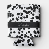 Rafraîchisseur Pour Canette Zones dalmatiennes noires et blanches (Dos)